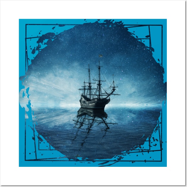 ghost ship reflection Wall Art by psychoshadow